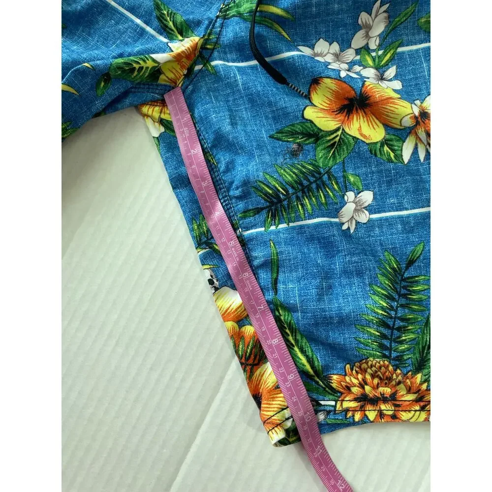 O'Neill Mens Size 28 Boardshorts Swim Surf Trunks Beach Blue Floral Hawaiian